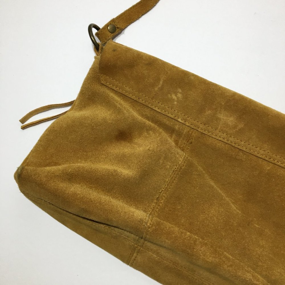 Boho Fringe Leather Purse, Suede Leather Bag with Fringe, Hippie Bag - Picture 5 of 12